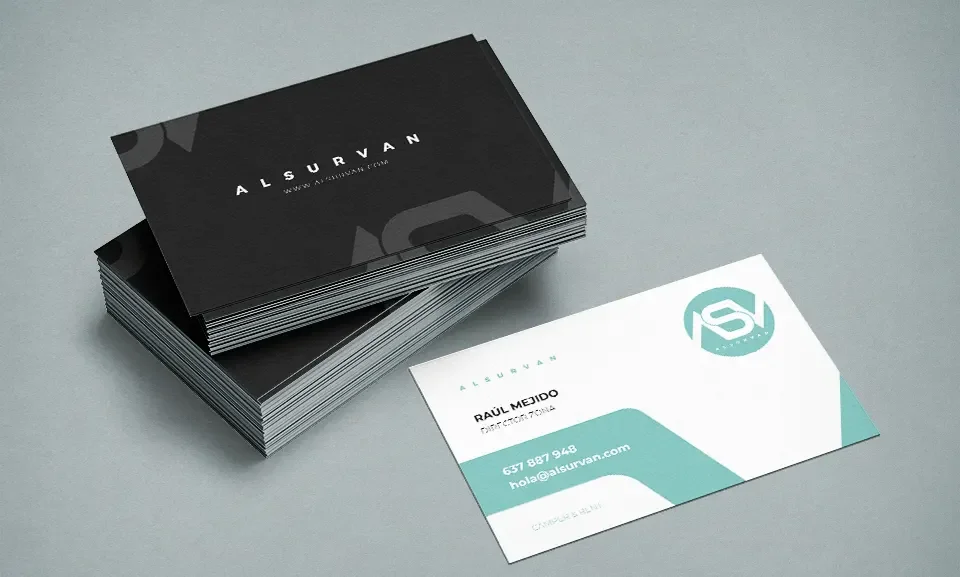 Aplicación visual de la identidad de Alsurvan.