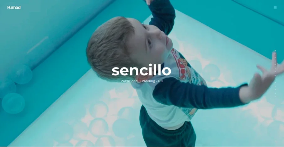 Pantalla «sencillo» de la web de Humad.