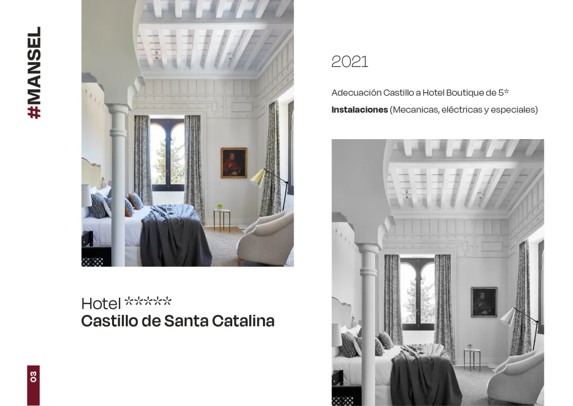 Maquetación de la referencia Castillo de Santa Catalina.