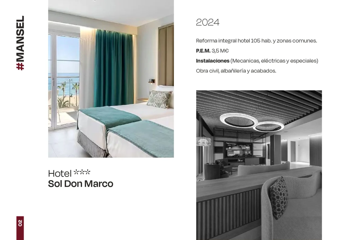 Página de proyecto Sol Don Marco: fotografía e información técnica.