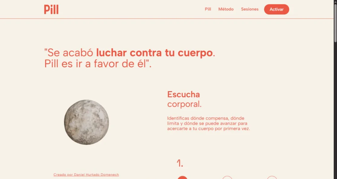 Detalle de la presentación de Pill Center en su web.